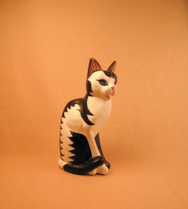 ACA831	Кошка сидящая. Декор "Домино".  