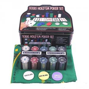 LY-Р02	Покерный набор на 200 фишек с номиналом в металлической коробке  