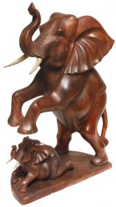 Скульптура "Слониха со слонёнком" 70см.