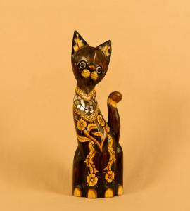 ACA884S  Кошка, декор `Желтый орнамент, мозайка`. 30 см  