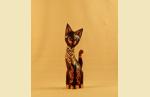 ACA886S Кошка с воротником, декор `Желтый орнамент, камушки`. 30 см  
