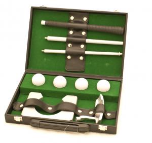 Подарочный набор для гольфа в кожаном футляре 22х33х8 см
