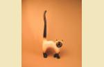 ACA832 	Кошка с длинным хвостом. Декор "Пламенный". 25 см.  
