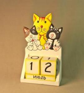 UTH425 E  Календарь `Кошка с котятами`.