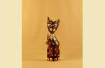 ACA888S  Кошка с воротником, декор `Цветочный, скорлупа`. 30 см  