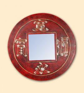 UM301  Зеркало "Китайская монета"     1x40x40